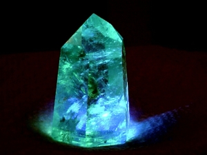 Blue glowing crystal